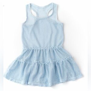 Shade Critters Blue Crochet Tank Dress Cover Up